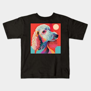 Bedlington Terrier in 80's Kids T-Shirt